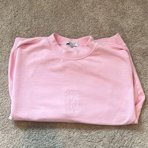 Frankie’s Bikinis light pink crew neck! One size fits all